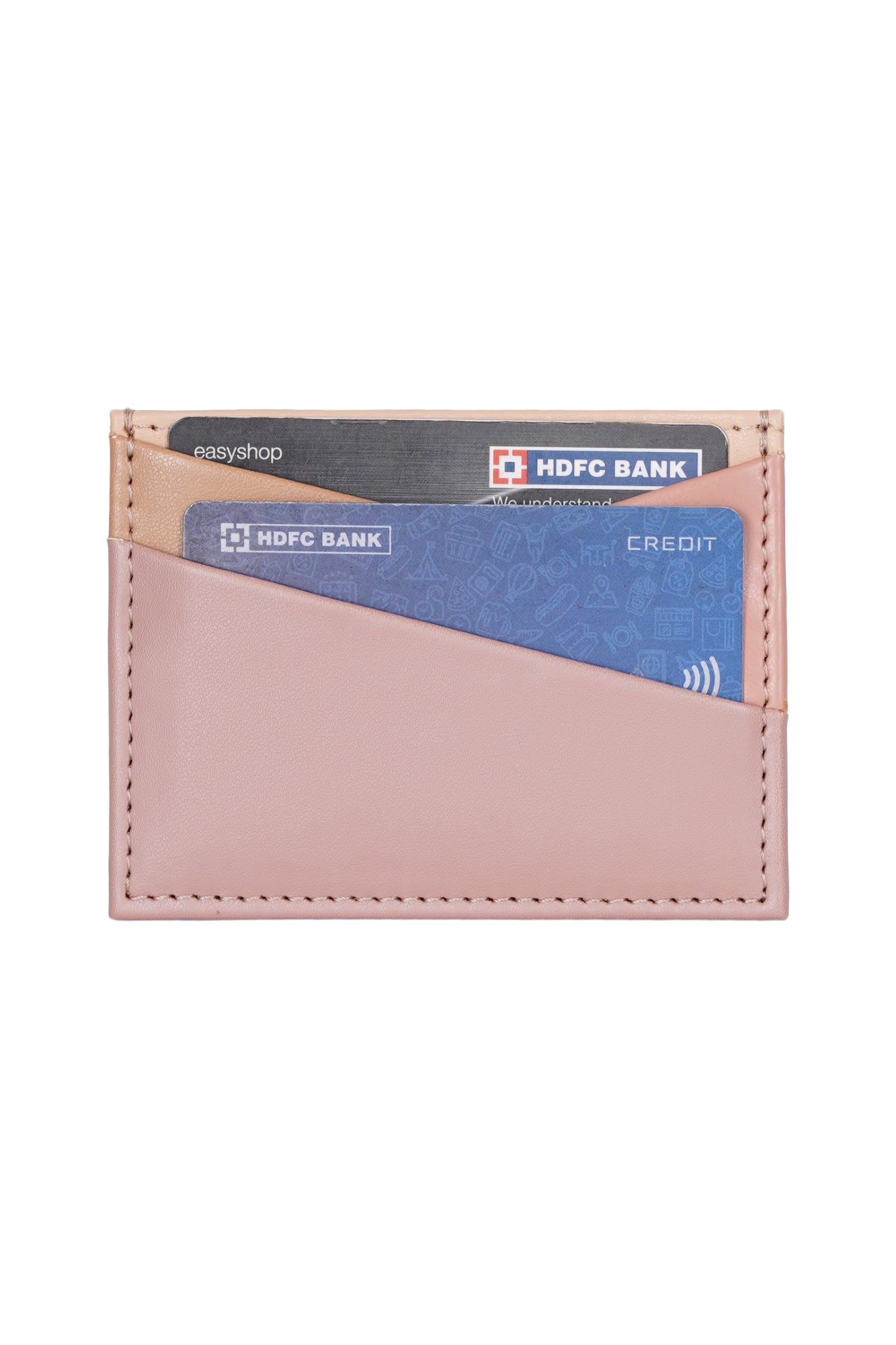 Pink Colorblock Card Holder