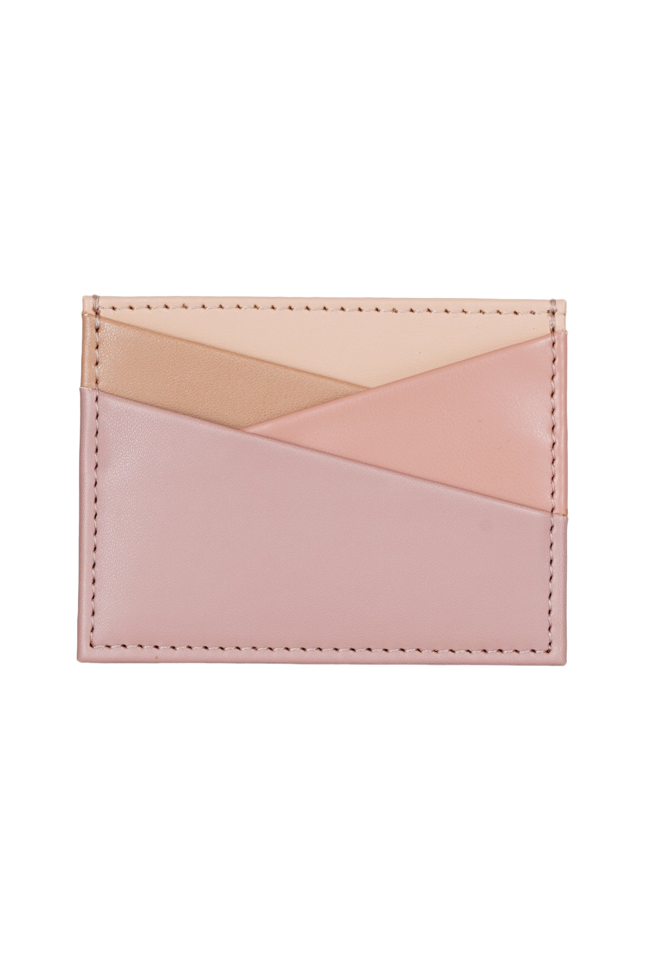 Pink Colorblock Card Holder