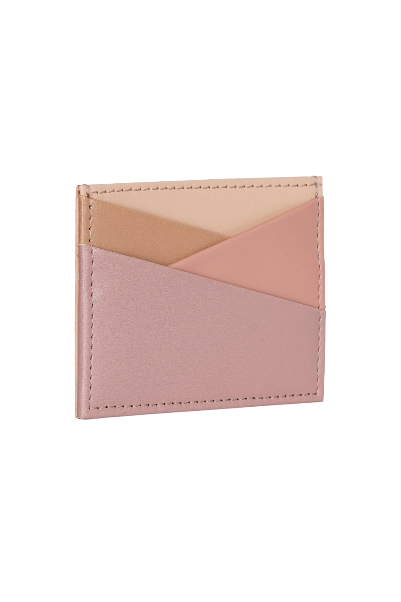 Pink Colorblock Card Holder