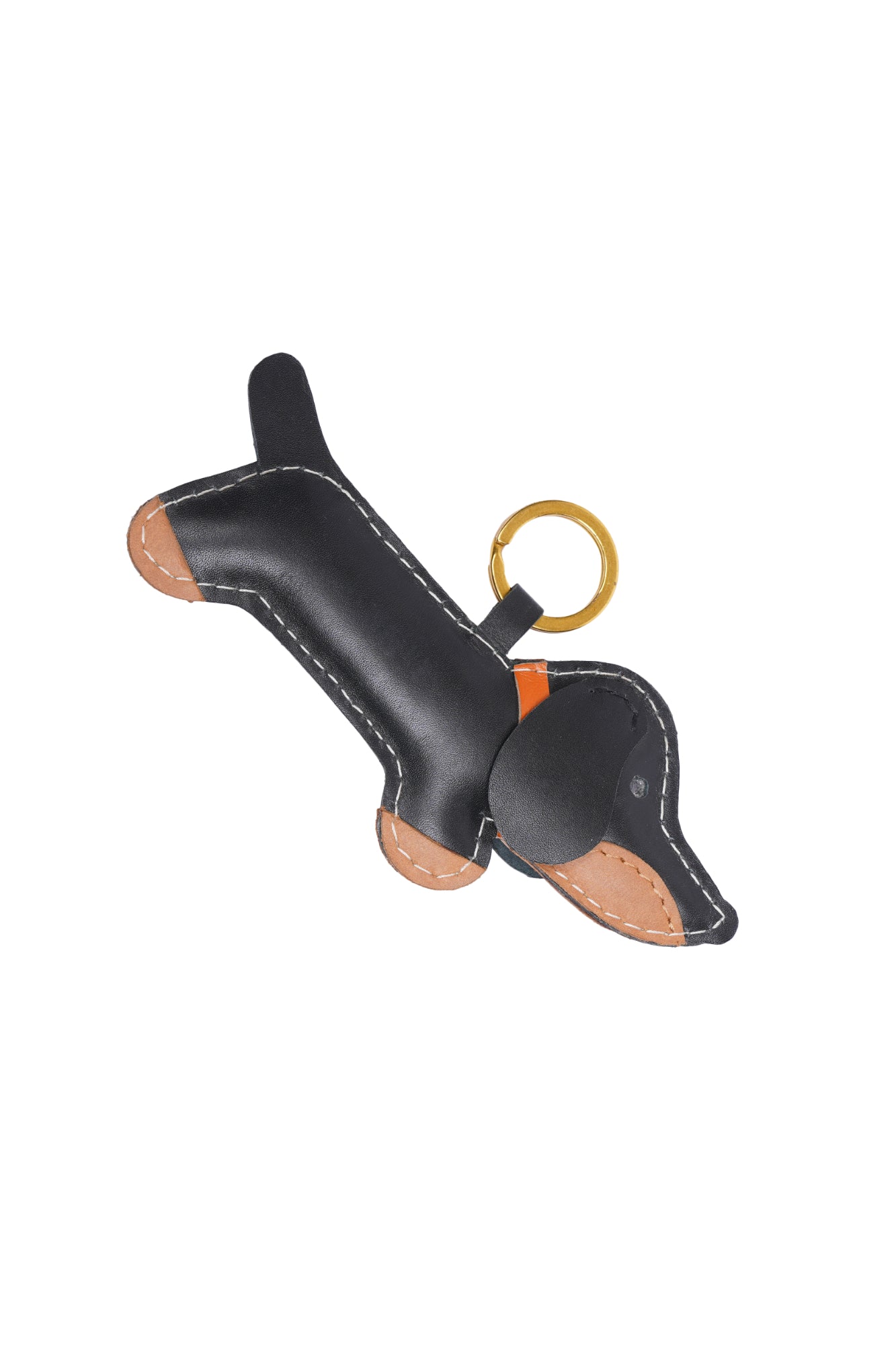 Dog Leather Keychain