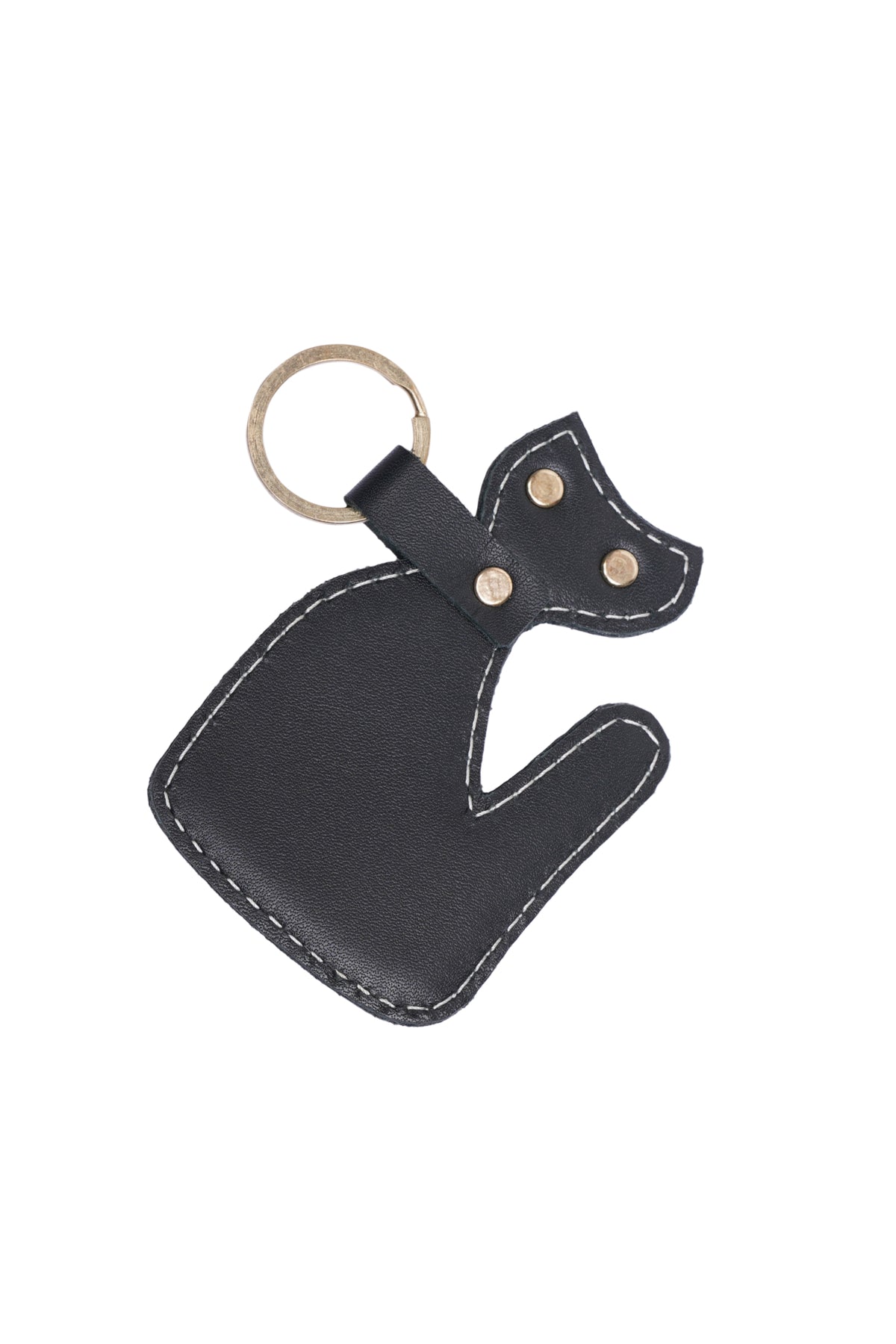 Cat Leather Keychain