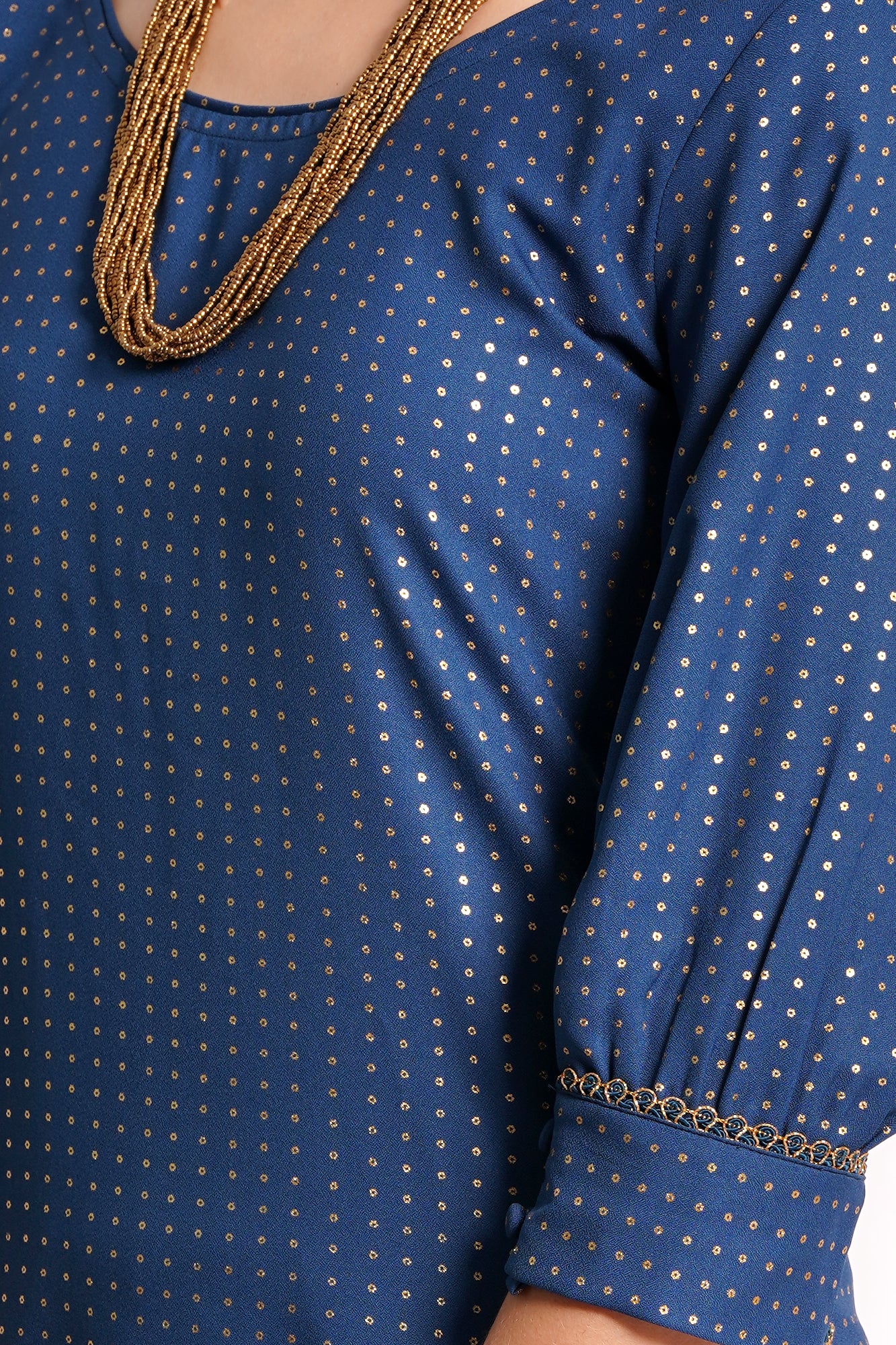 Blue & Gold Kurta Set