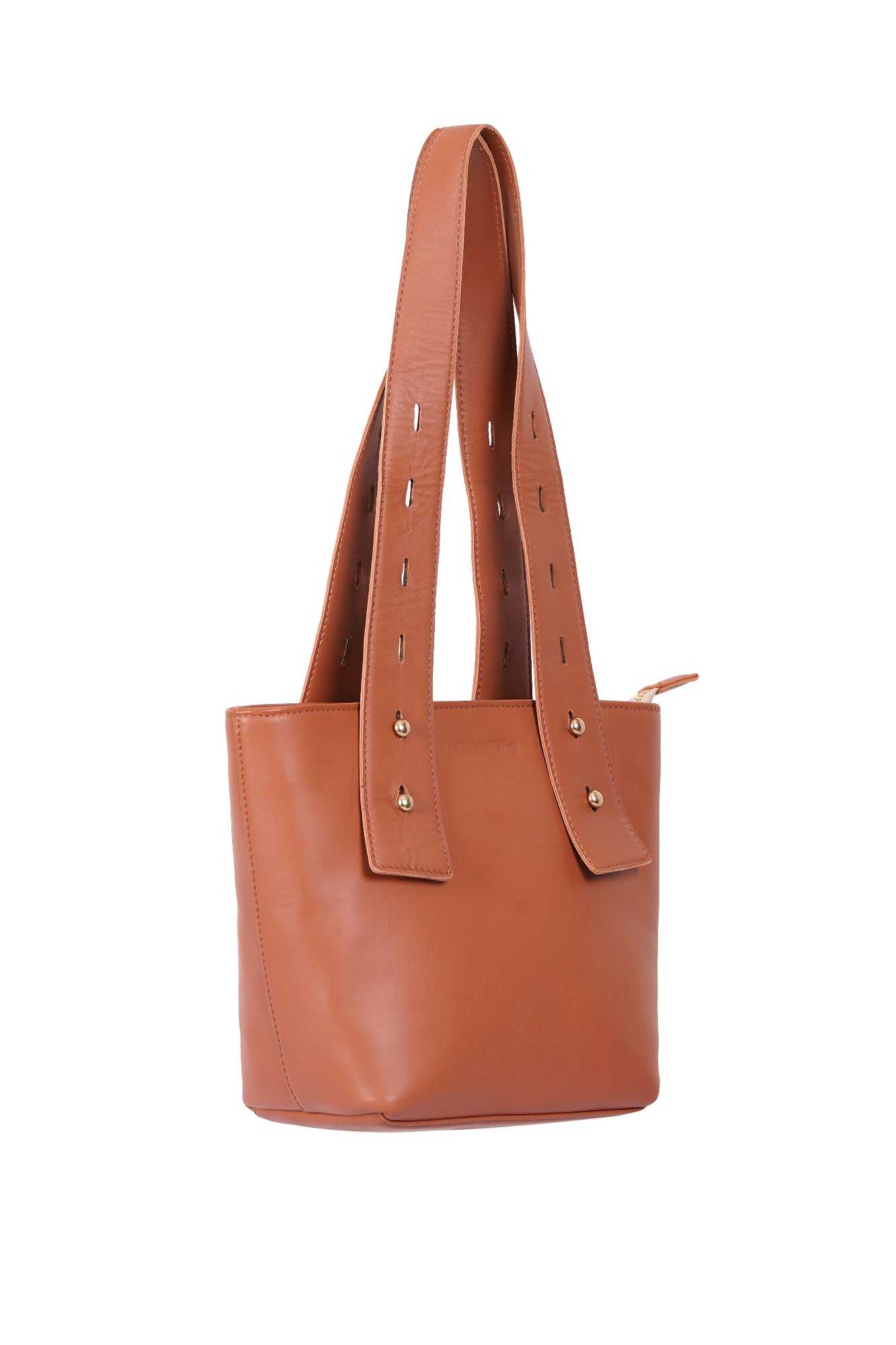 Multi Level 2 in 1 Terracotta Leather Mini Tote Bag