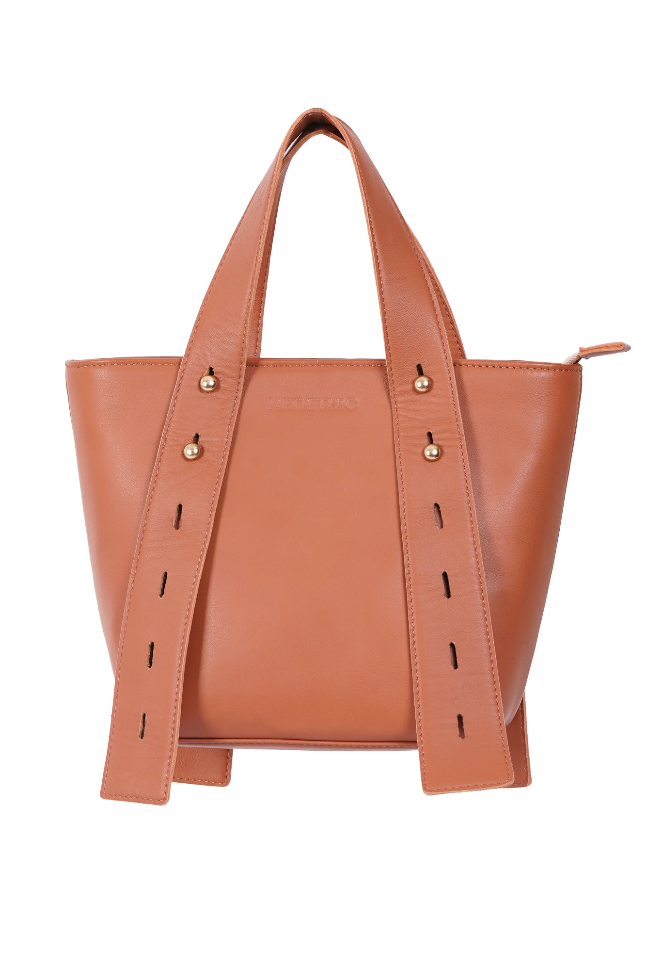 Multi Level 2 in 1 Terracotta Leather Mini Tote Bag