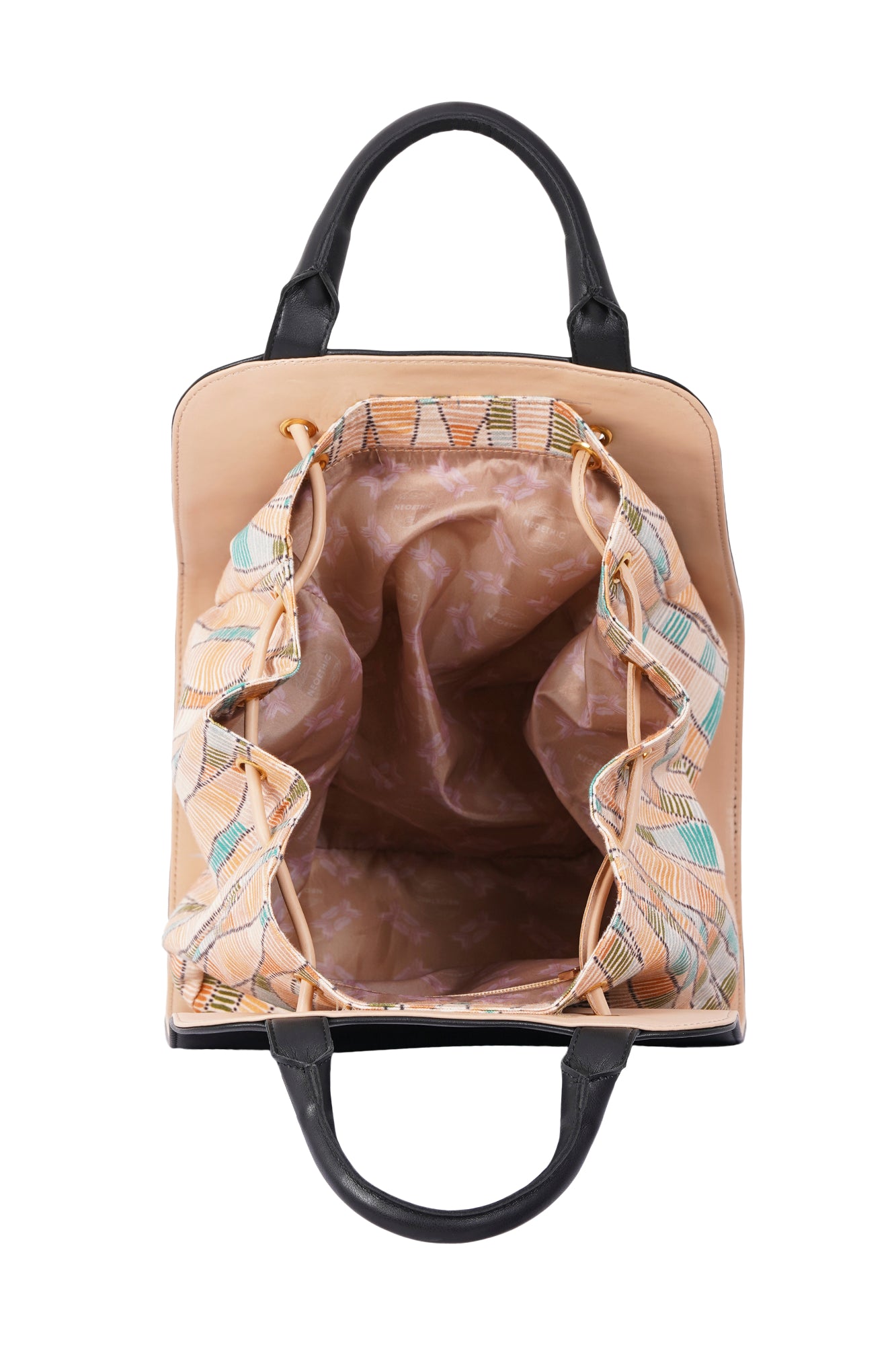 Terra Code Canvas Printed Drawstring Bucket Bag